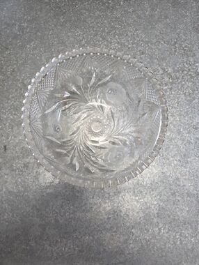 Antique American Brilliant Period Crystal Cut Glass Bowl